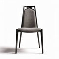 stoel met metalen frame en grijze stof zitting en rugleuning 45 x 50 x 90cm