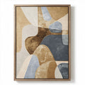 Houten dienblad met abstracte patronen in natuurlijke kleuren 25 x 20 x 2cm